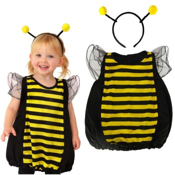 Kids Carnival Costume Bee with Headband, 2 Pieces, Size S