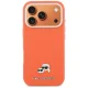 Karl Lagerfeld Karl & Choupette Saffiano MagSafe dėklas iPhone 17 Pro, oranžinis