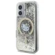 Hello Kitty dėklas iPhone 16 telefonui Liquid Glitter Fever MagSafe, auksinis