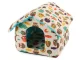 Pet House Bed for Dogs and Cats, Size L, Owl Pattern