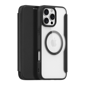 Dux Ducis Skin X Pro Wallet Case for iPhone 16 Pro Max, Black