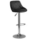 Sofotel Nerra Bar Stools Set of 2 with Back for Kitchen Island, black
