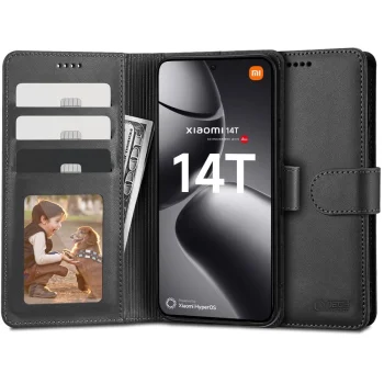 Xiaomi 14T Tech-Protect Wallet Book Case Cover, Black