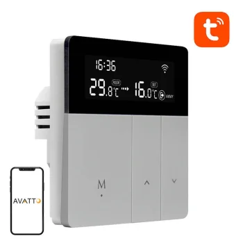 Išmanusis katilo termostatas Avatto WT50-BH-3A (Wi-Fi), pilkas