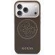 Guess Perforated 4G MagSafe dėklas iPhone 17 Pro Max telefonui, rudas