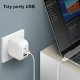 Uniq Verge Pro 66W GaN USB-C tinklo įkroviklis, baltas