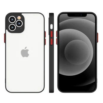 Silikoninis dėklas Milky Case telefonui Samsung Galaxy A72 4G, pusiau permatomas, juodas
