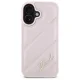 Karl Lagerfeld Quilted Signature dėklas iPhone 16 telefonui, rožinis