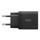 Tinklo įkroviklis Spigen Essential EE472EU 2-port USB-C 47W GaN - juodas