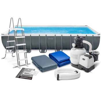 Rectangular Frame Pool Intex 26364 732 x 366 x 132 cm with Sand Filter Pump