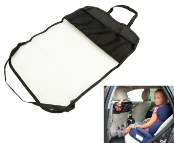 Car Seat Back Protector and Organizer with 3 Pockets