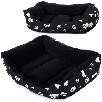 Large pet bed with cushion, 55x42x14 cm