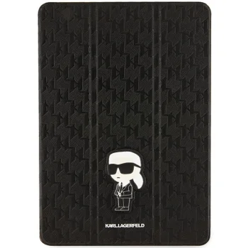 Karl Lagerfeld Saffiano Monogram Ikonik atverčiamasis dėklas iPad 10.2" (7 kartos), juodas