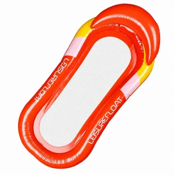 Inflatable Water Hammock with Mesh Center Orange/Yellow