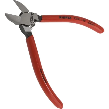 KNIPEX šoninės kirpimo replės plastikui 140 mm (72 01 140), raudonos / juodos