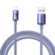 USB to Lightning Cable Baseus Crystal Shine 2.4A 2m Purple