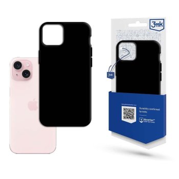 3Mk Protection Matt Case dėklas, skirtas Apple iPhone 15, juodas