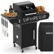 Dujinis kepsninė Kaminer Varen Black 3.0, 10kW su uždangalu ir iešmu