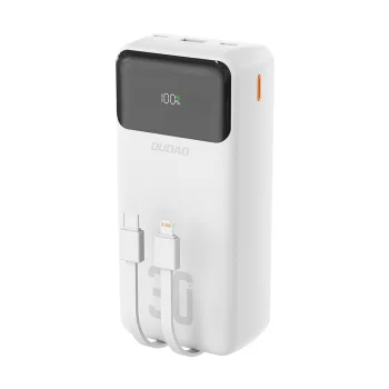Dudao K15Max išorinė baterija, 30000mAh, 22.5W, balta