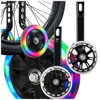 Kids Bike Training Wheels with Light Up LED 12–16"