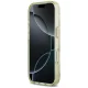 Guess IML Glitter Flowers Triangle MagSafe dėklas iPhone 17 Pro / 18 Pro, žalias