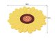 Silicone Coaster / Pot Pad, Flower Design, 5x5 cm