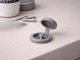 Hinged Screw Covers 100 Pack for Furniture and Cabinets, Light Gray