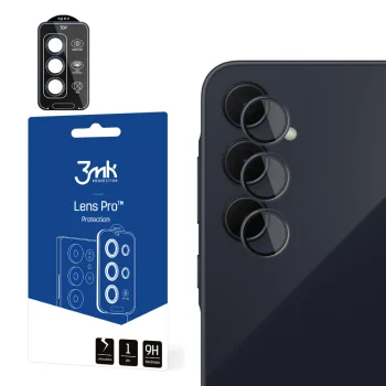 3mk Lens Protection Pro kameros apsauginis stiklas Samsung Galaxy A55 5G, juodas