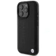 BMW dėklas iPhone 16 Pro Max Leather Hot Stamp MagSafe, juodas