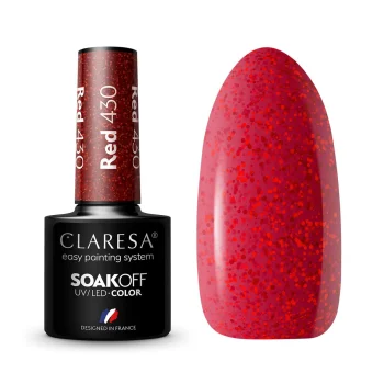 Claresa Rainbow Explosion Red 430 Gel Polish, 5g