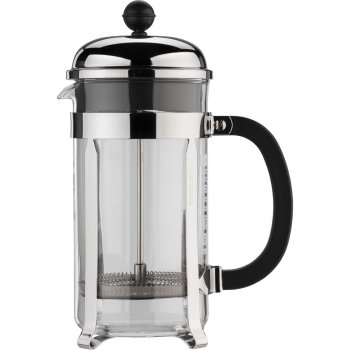 Bodum Chambord 1928-16 prancūziškas kavinukas, 1 l, juodas / sidabrinis