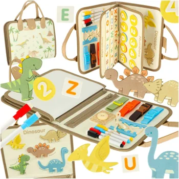 Montessori sensorinė lenta-krepšys Dinozauras KX3196