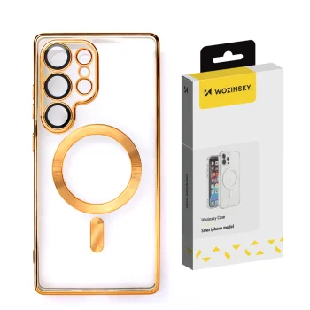 Wozinsky Electroplated MagSafe Case for Samsung Galaxy S25+ - Gold