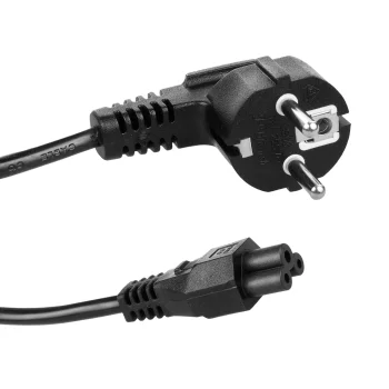 Maitinimo laidas Maclean MCTV-857, 3-pin dobilas, EU, 1.5m, juodas