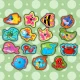Wooden Fishing Game for Kids with Rod in a Metal Storage Tin