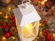 Dekoratyvinis LED žibintas su žvake, 28 x 14 x 14 cm, baltas