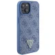 Guess dėklas iPhone 15 telefonui Crossbody 4G Metal Logo, mėlynas