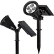 Soliarinis sodo LED prožektorius su smeigtuku 4 LED juodas