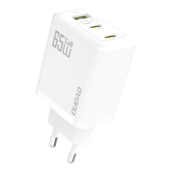 Sieninis įkroviklis Dudao A29 65W GaN 2x USB-C / 1x USB-A - baltas