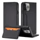 Atverčiamasis dėklas Magnet Card Case iPhone 14 Pro Max, juodas
