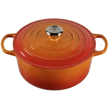 Le Creuset Signature apvalus ketaus puodas 26 cm 5.3 l, oranžinis