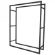 Metalinis malkų stovas židiniui 100 x 80 x 25 cm, juodas