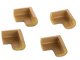 Soft Foam Furniture Corner Protectors, Brown, 4 pcs