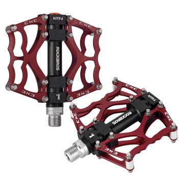 Rockbros JT201012LR Aliumininiai dviračio pedalai, Raudoni
