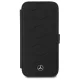 Mercedes dėklas iPhone 16 Pro Max telefonui MB Waves Leather, juodas