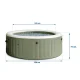 Inflatable Hot Tub Spa 4-Person Intex 28426NP Hydromassage, Beige
