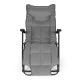 MultiGarden 2-in-1 Folding Garden Lounger with 3-Step Footrest, Grey