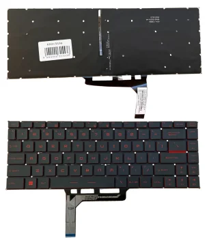 MSI GF63 / GS65 / PS63 Keyboard with Red Backlight (US), Black