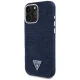 Guess dėklas iPhone 16 Pro Max telefonui Denim Triangle Logo MagSafe, mėlynas