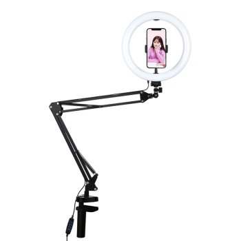 Stalinis stovas su 26cm LED žiediniu šviestuvu Puluz PKT3090B